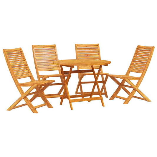Garden Dining Set 5 pcs Brown Solid Acacia Wood Garden Dining Set 5 pcs Brown Solid Acacia Wood