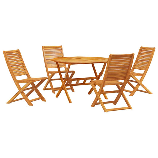 Garden Dining Set 5 pcs Brown Solid Acacia Wood Garden Dining Set 5 pcs Brown Solid Acacia Wood