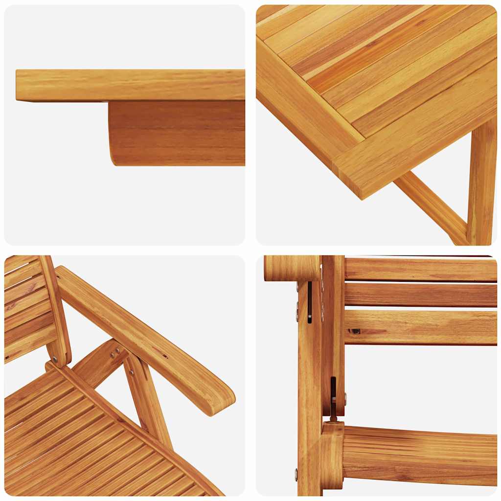 Garden Dining Set 7 pcs Brown Solid Acacia Wood