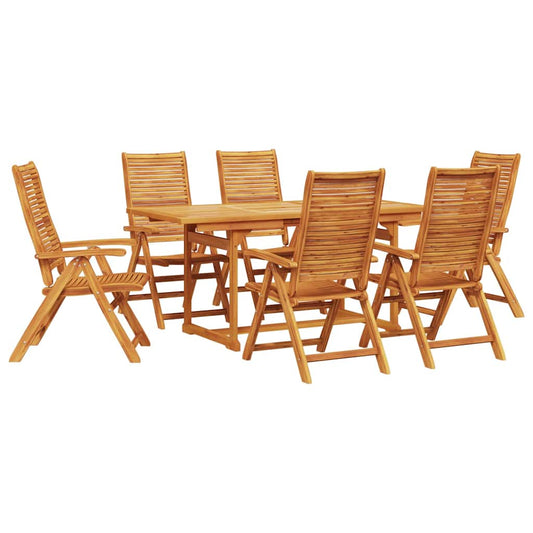Garden Dining Set Folding 7 pcs Brown Solid Acacia Wood Garden Dining Set Folding 7 pcs Brown Solid Acacia Wood