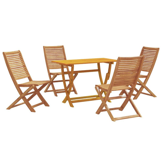 Garden Dining Set 5 pcs Brown Solid Acacia Wood Garden Dining Set 5 pcs Brown Solid Acacia Wood