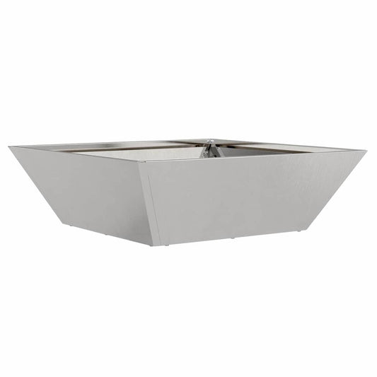 Garden Planter Silver 50 x 50 x 15 cm Stainless Steel Garden Planter Silver 50 x 50 x 15 cm Stainless Steel