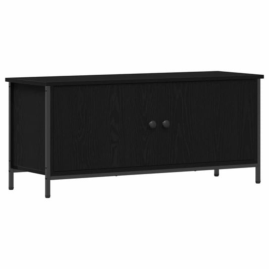 TV Cabinet Black Oak 100 x 35 x 45 cm Engineered Wood TV Cabinet Black Oak 100 x 35 x 45 cm Engineered Wood