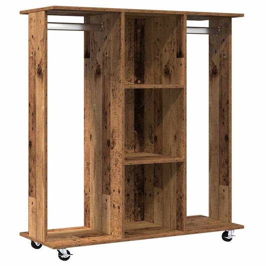 Wardrobe with Shelf Old Wood 102 x 38 x 110 cm Engineered wood Wardrobe with Shelf Old Wood 102 x 38 x 110 cm Engineered wood