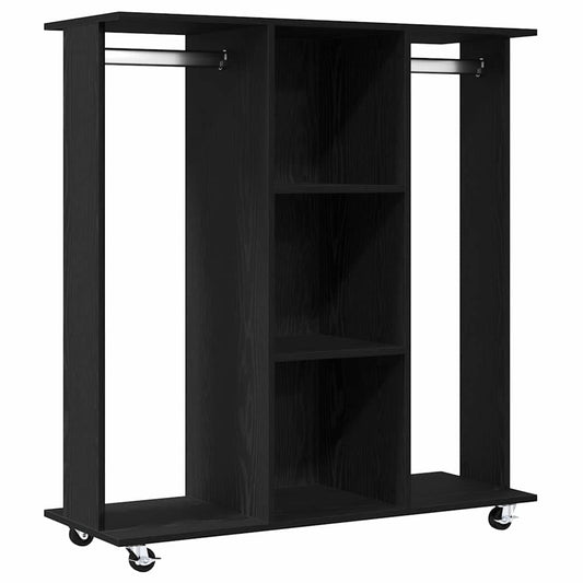 Wardrobe with Shelf Black Oak 102 x 38 x 110 cm Engineered Wood Wardrobe with Shelf Black Oak 102 x 38 x 110 cm Engineered Wood