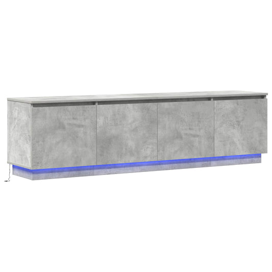 TV Cabinet Concrete Grey 180 x 38 x 49 cm Engineered Wood TV Cabinet Concrete Grey 180 x 38 x 49 cm Engineered Wood