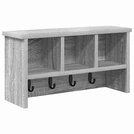Wall-Mounted Coat Rack Wall-Mounted Grey Sonoma 50 x 16 x 26 cm Wall-Mounted Coat Rack Wall-Mounted Grey Sonoma 50 x 16 x 26 cm