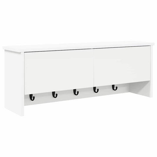 Wall-Mounted Coat Rack White 80 x 20 x 30 cm Engineered wood Wall-Mounted Coat Rack White 80 x 20 x 30 cm Engineered wood