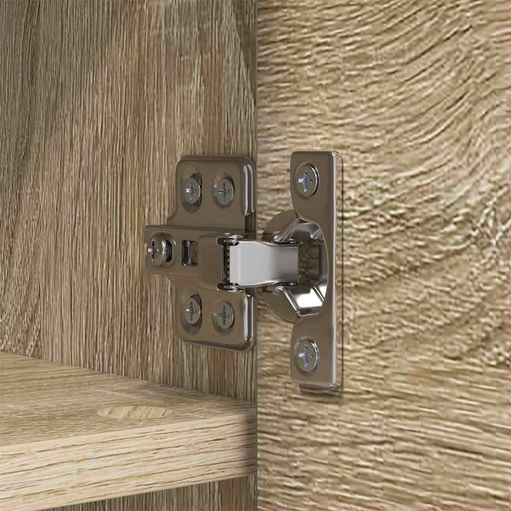 Wall-Mounted Coat Rack with Shelf Sonoma Oak 80 x 20 x 30 cm