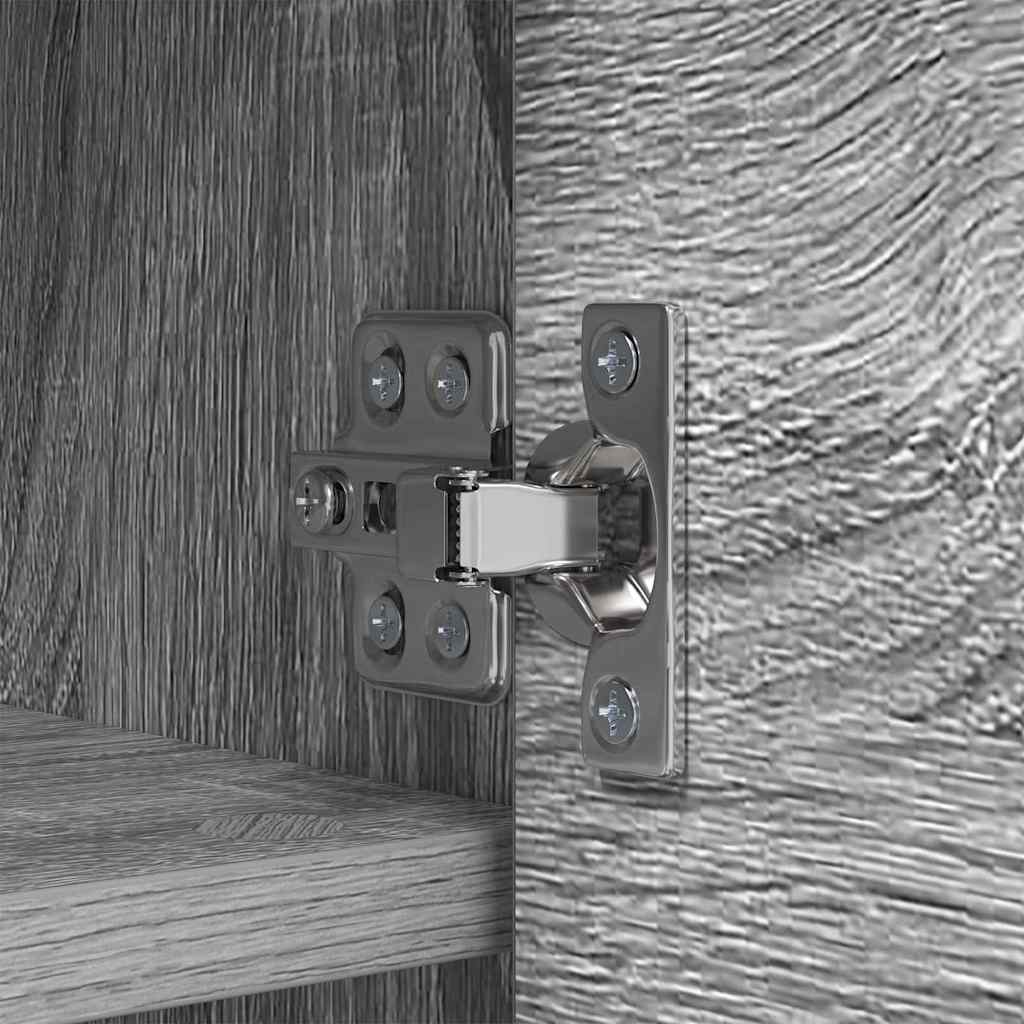 Wall-Mounted Coat Rack with Shelf Grey Sonoma 80 x 20 x 30 cm