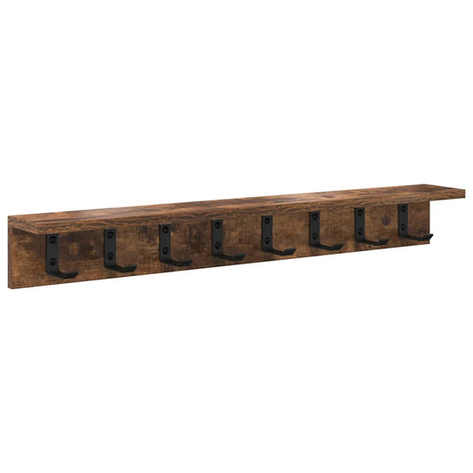 Wall-Mounted Coat Rack Wall-Mounted Smoked Oak Engineered wood Wall-Mounted Coat Rack Wall-Mounted Smoked Oak Engineered wood