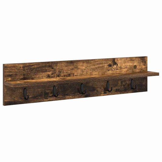 Wall-Mounted Coat Rack Smoked Oak 80 x 10.5 x 18 cm Wall-Mounted Coat Rack Smoked Oak 80 x 10.5 x 18 cm