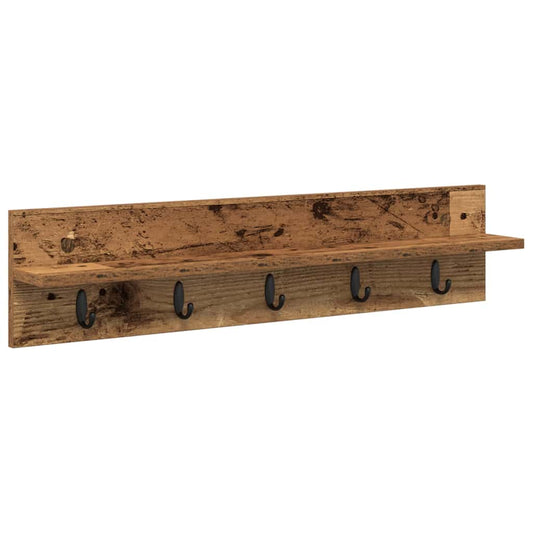 Wall-Mounted Coat Rack Wall-mounted Old Wood 80 x 10.5 x 18 cm Wall-Mounted Coat Rack Wall-mounted Old Wood 80 x 10.5 x 18 cm