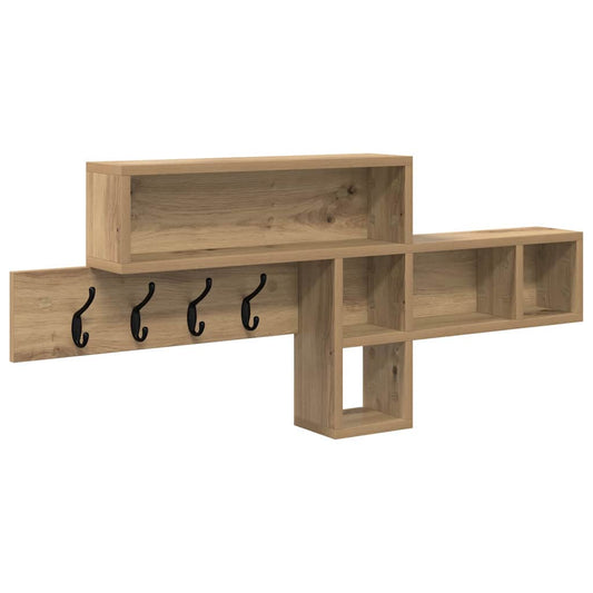 Wall-Mounted Coat Rack Wall-Mounted Artisan Oak Engineered wood Wall-Mounted Coat Rack Wall-Mounted Artisan Oak Engineered wood