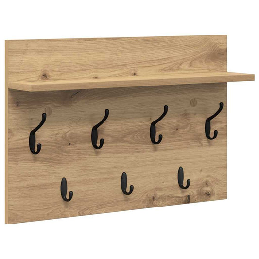 Wall-Mounted Coat Rack Wall-Mounted Artisan Oak 60 x 40 x 12 cm Wall-Mounted Coat Rack Wall-Mounted Artisan Oak 60 x 40 x 12 cm