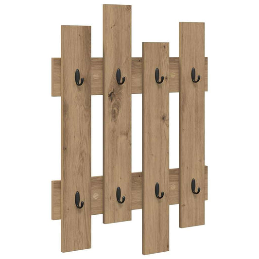 Wall-Mounted Coat Rack Wall-Mounted Artisan Oak 60 x 3 x 82 cm Wall-Mounted Coat Rack Wall-Mounted Artisan Oak 60 x 3 x 82 cm