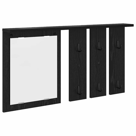 Wall-Mounted Coat Rack with Shelf Black oak 85 x 10 x 45 cm Wall-Mounted Coat Rack with Shelf Black oak 85 x 10 x 45 cm