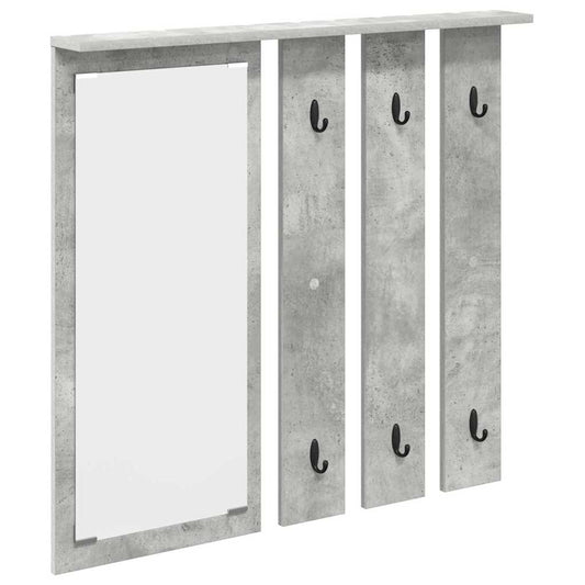 Wall-Mounted Coat Rack with Shelf Concrete grey 84 x 10 x 80 cm Wall-Mounted Coat Rack with Shelf Concrete grey 84 x 10 x 80 cm