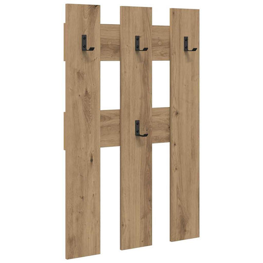Wall-Mounted Coat Rack Wall-Mounted Artisan Oak 65 x 3 x 100 cm Wall-Mounted Coat Rack Wall-Mounted Artisan Oak 65 x 3 x 100 cm