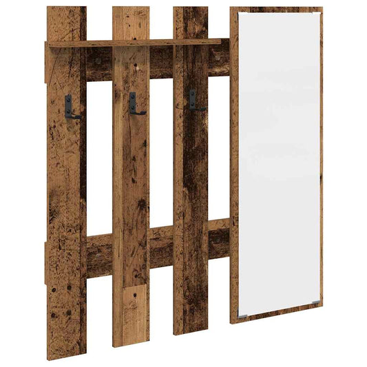 Wall-Mounted Coat Rack Wall-mounted Old Wood 100 x 10 x 100 cm Wall-Mounted Coat Rack Wall-mounted Old Wood 100 x 10 x 100 cm
