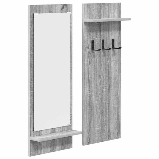 Wall-Mounted Coat Rack Wall-Mounted Grey Sonoma 70 x 10 x 90 cm Wall-Mounted Coat Rack Wall-Mounted Grey Sonoma 70 x 10 x 90 cm