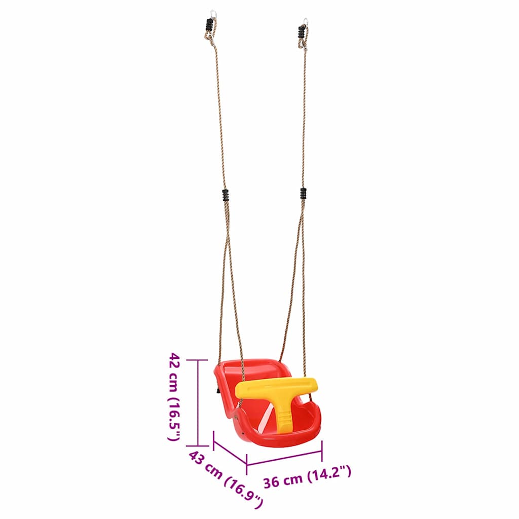 Baby Swing 2 pcs Red 36 x 43 x 42 cm Plastic