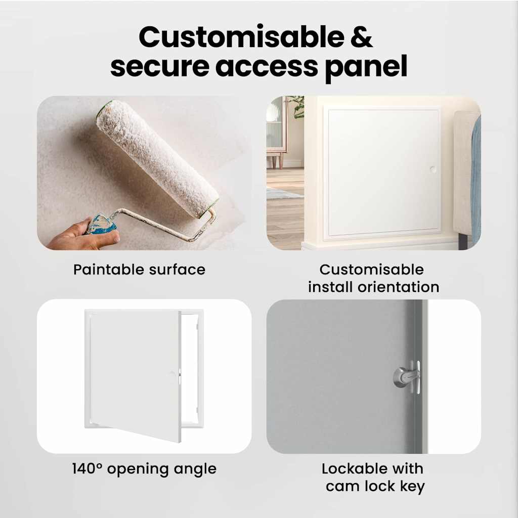 Access Panel White 53 x 53 x 3 cm Steel