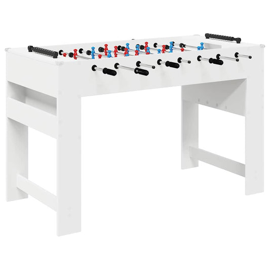 Foosball Table White 125 x 60.5 x 80 cm Engineered Wood Foosball Table White 125 x 60.5 x 80 cm Engineered Wood