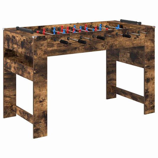 Foosball Table Smoked Oak 125 x 60.5 x 80 cm Engineered Wood Foosball Table Smoked Oak 125 x 60.5 x 80 cm Engineered Wood