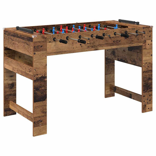 Foosball Table Old Wood 125 x 60.5 x 80 cm Engineered Wood Foosball Table Old Wood 125 x 60.5 x 80 cm Engineered Wood