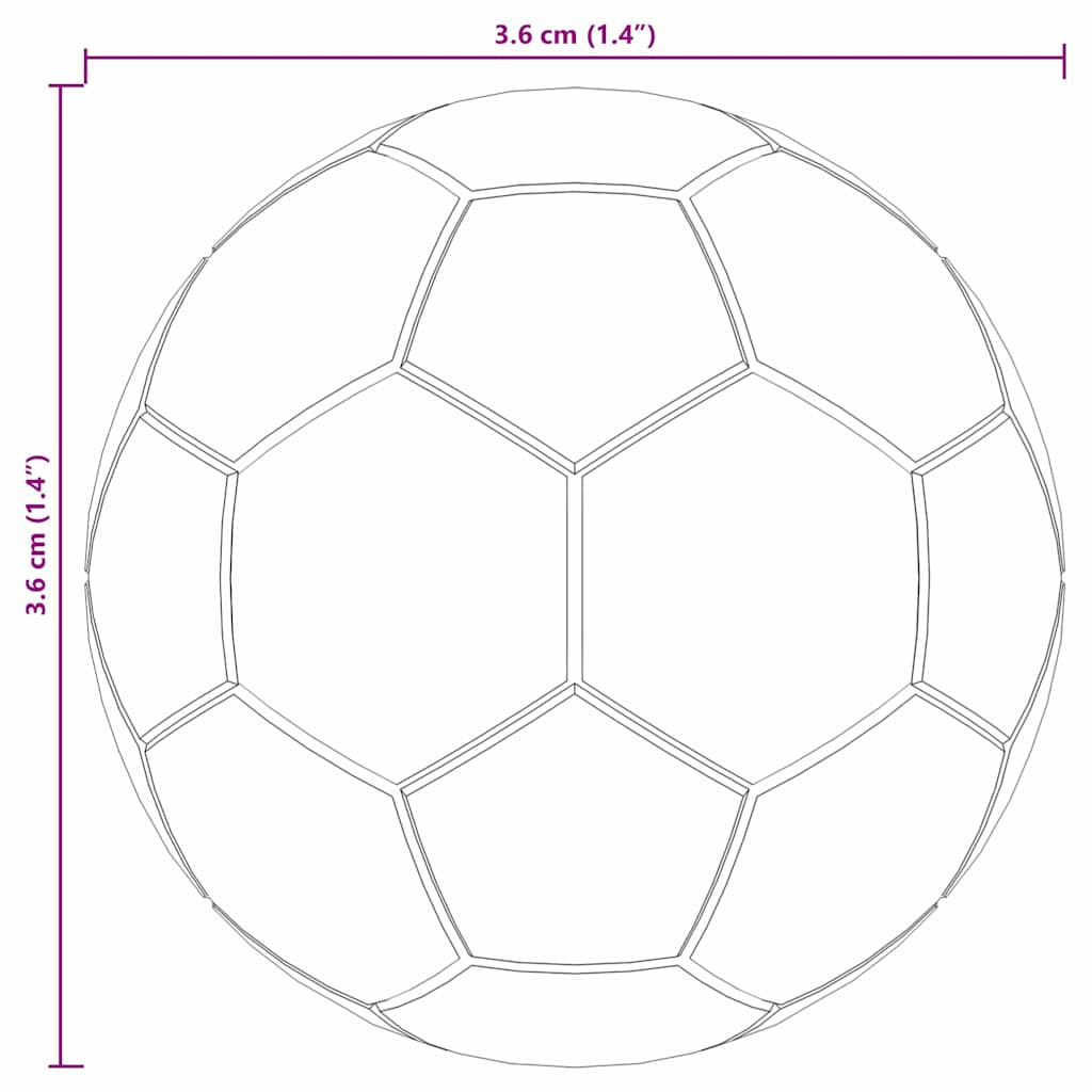 Table Footballs 12 pcs White 3.6 x 3.6 cm Polypropylene