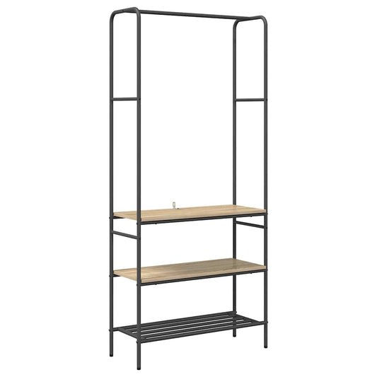 Clothes Rack Sonoma Oak 77 x 30 x 171 cm Engineered Wood Clothes Rack Sonoma Oak 77 x 30 x 171 cm Engineered Wood
