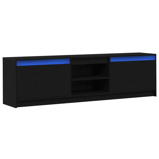 TV Units 2 pcs Black 180 x 34 x 50 cm Engineered wood TV Units 2 pcs Black 180 x 34 x 50 cm Engineered wood