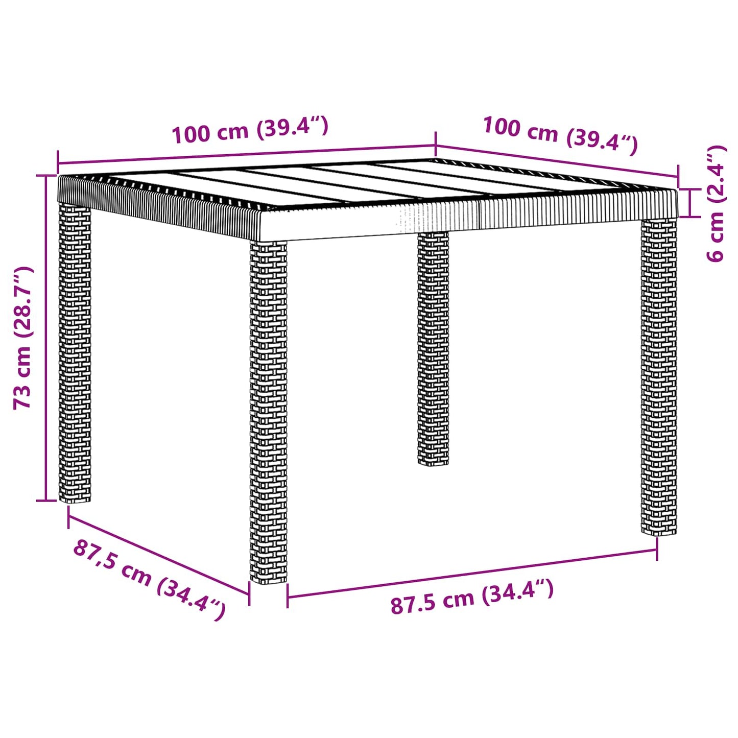 Garden Dining Set 5 pcs Anthracite Polypropylene