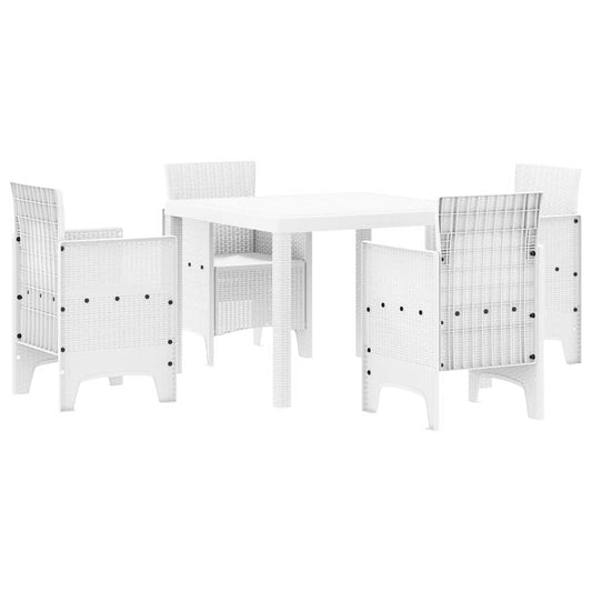 Garden Dining Set 5 pcs White Polypropylene Garden Dining Set 5 pcs White Polypropylene