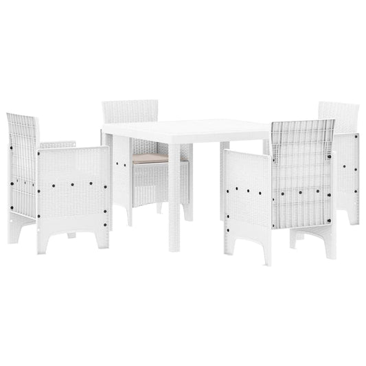 Garden Dining Set 5 pcs White Polypropylene Garden Dining Set 5 pcs White Polypropylene