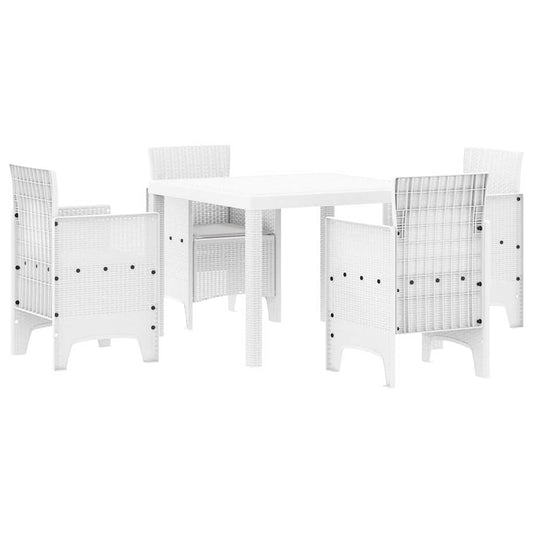 Garden Dining Set 5 pcs White Polypropylene Garden Dining Set 5 pcs White Polypropylene