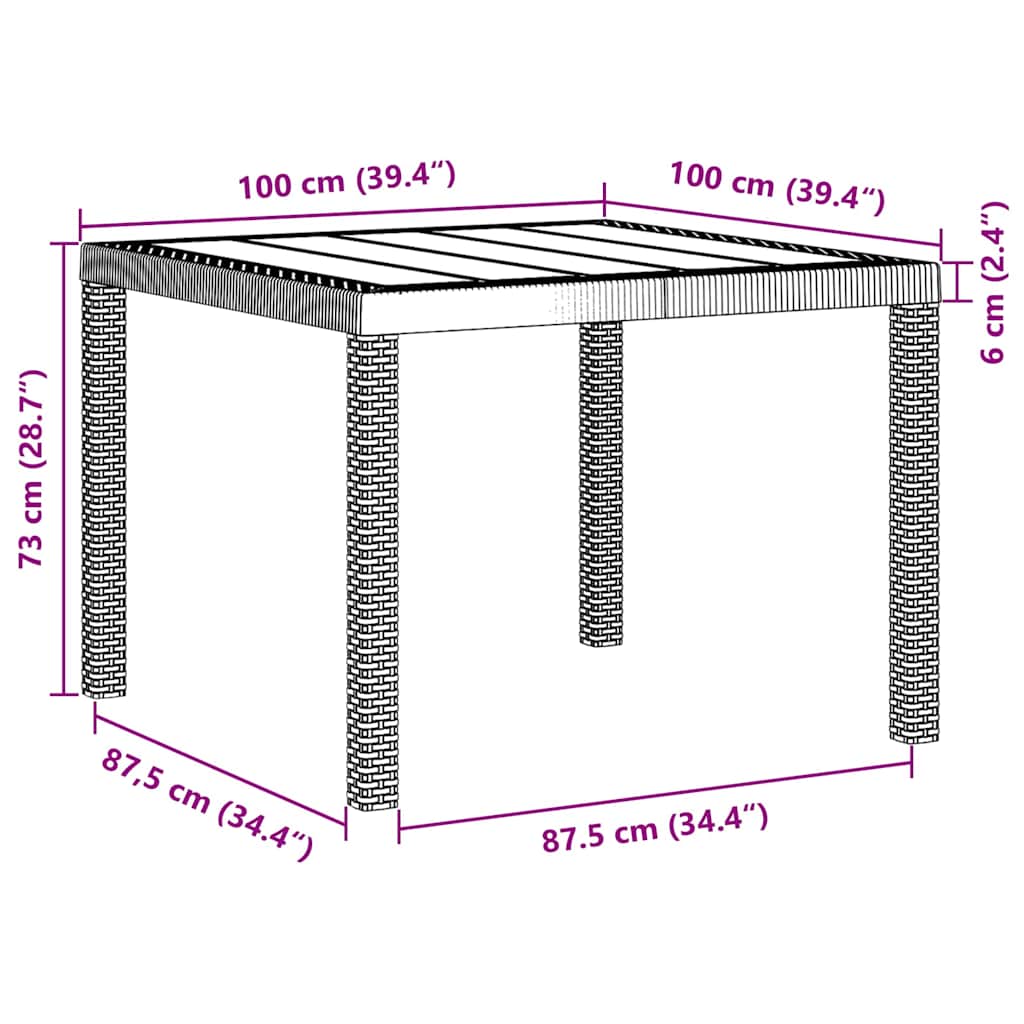 Garden Dining Set 5 pcs Light Grey Polypropylene