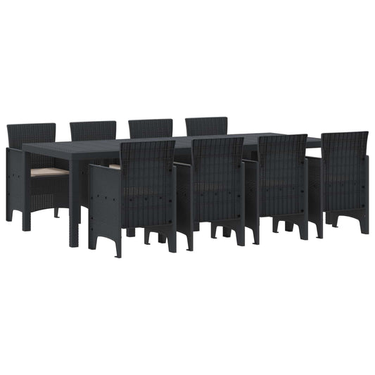 Garden Dining Set 9 pcs Anthracite Polypropylene Garden Dining Set 9 pcs Anthracite Polypropylene