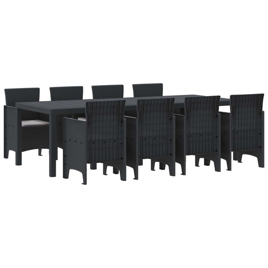 Garden Dining Set 9 pcs Anthracite Polypropylene Garden Dining Set 9 pcs Anthracite Polypropylene