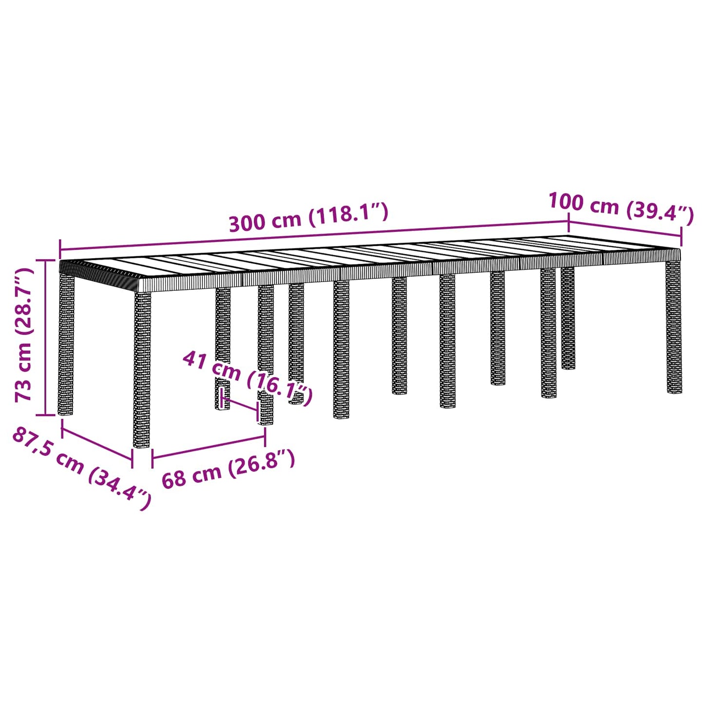 Garden Dining Set 11 pcs Anthracite and Light grey