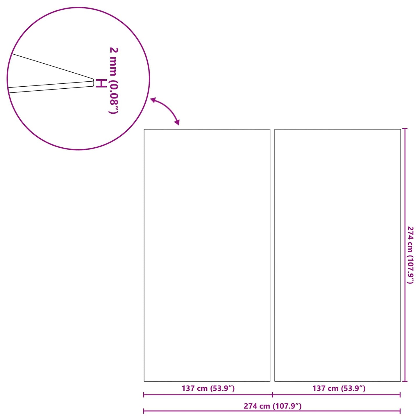 Pool Ground Sheet 274 x 274 x 0.1 cm Non-woven Fabric