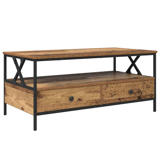Coffee Table Old wood 100 x 51 x 45 cm Engineered wood Coffee Table Old wood 100 x 51 x 45 cm Engineered wood