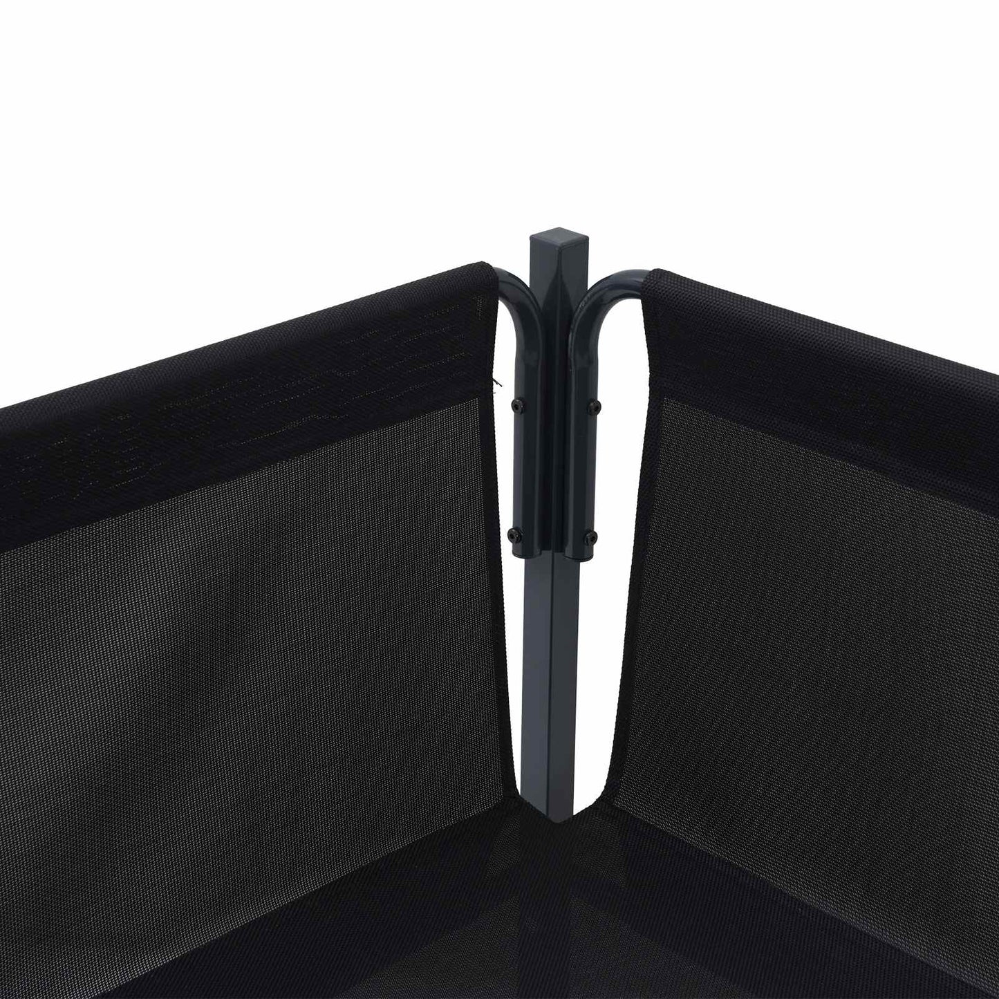 Garden Sofa Set with Cushion 6 pcs Black Steel