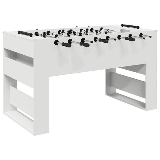 Foosball Table White 146.5 x 74 x 85 cm Engineered Wood Foosball Table White 146.5 x 74 x 85 cm Engineered Wood