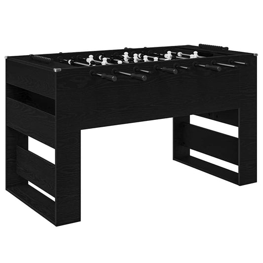 Foosball Table Black Oak 146.5 x 74 x 85 cm Engineered Wood Foosball Table Black Oak 146.5 x 74 x 85 cm Engineered Wood
