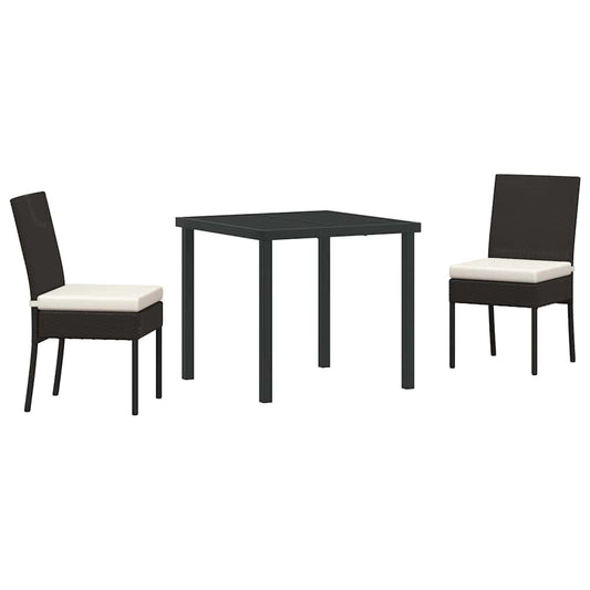 Garden Dining Set 3 pcs Cream Powder-Coated Steel Garden Dining Set 3 pcs Cream Powder-Coated Steel