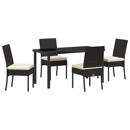 Garden Dining Set 5 pcs Cream Powder-Coated Steel Garden Dining Set 5 pcs Cream Powder-Coated Steel