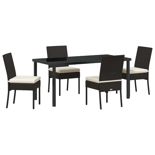 Garden Dining Set 5 pcs Cream Powder-Coated Steel Garden Dining Set 5 pcs Cream Powder-Coated Steel