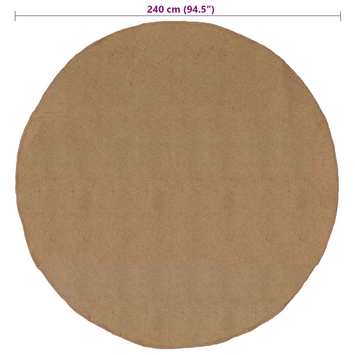 Area Rugs Natural Ø 240 cm Jute